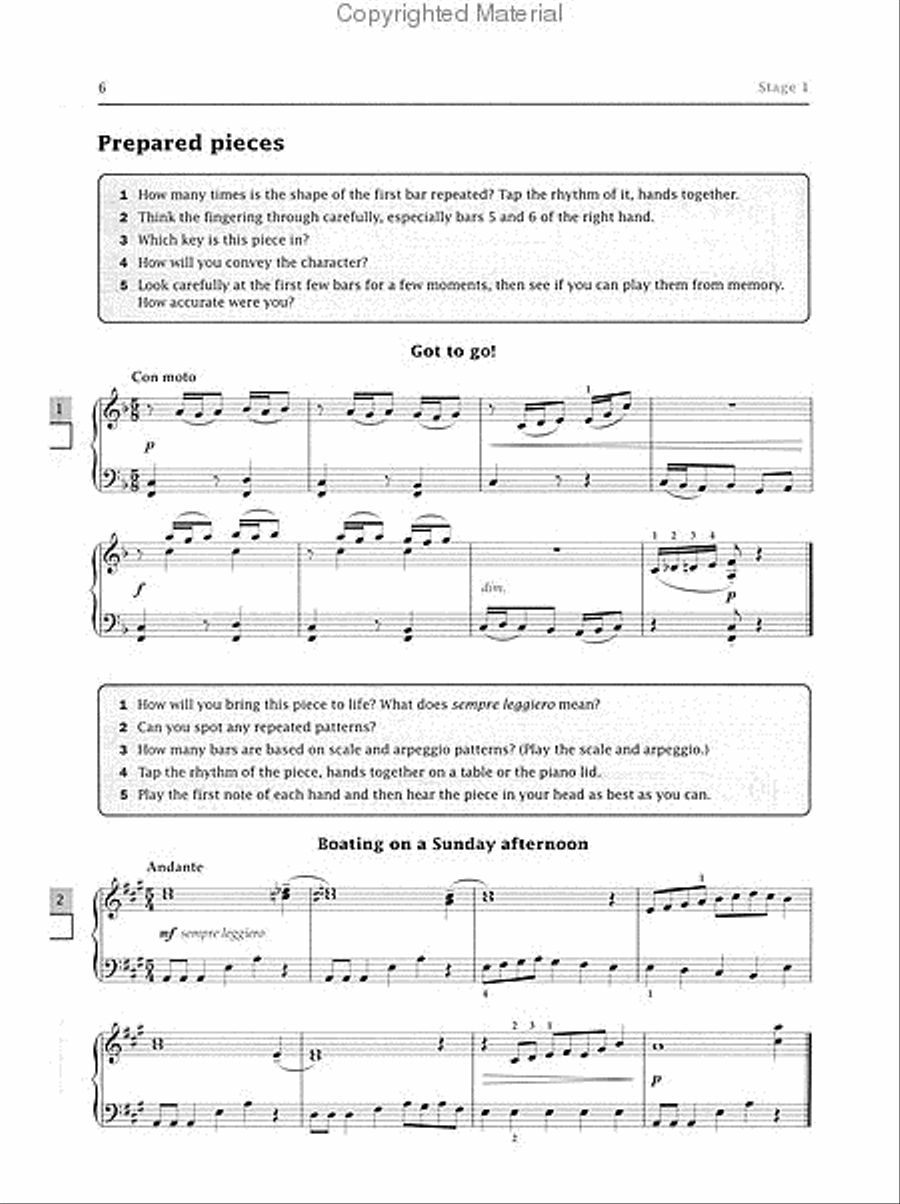 Improve Your Sight-reading! Piano, Level 6 Piano Method scores gallery preview page 3