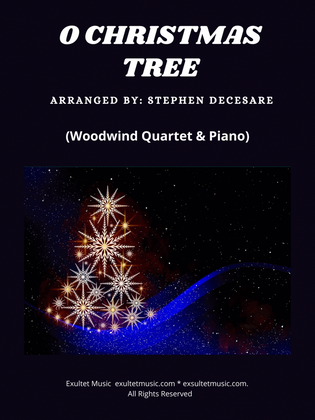 Book cover for O Christmas Tree (Woodwind Quartet and Piano)