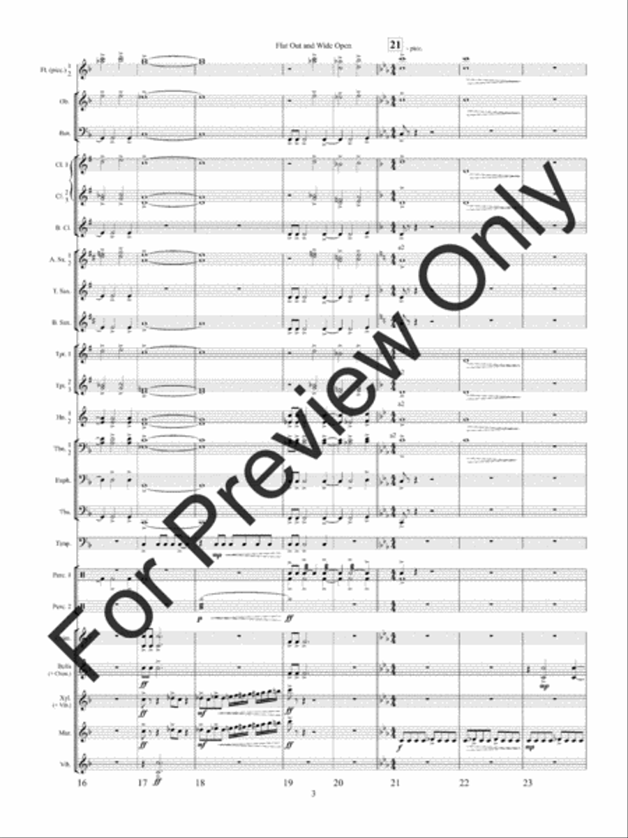 Flat Out and Wide Open Concert Band scores gallery preview page 6