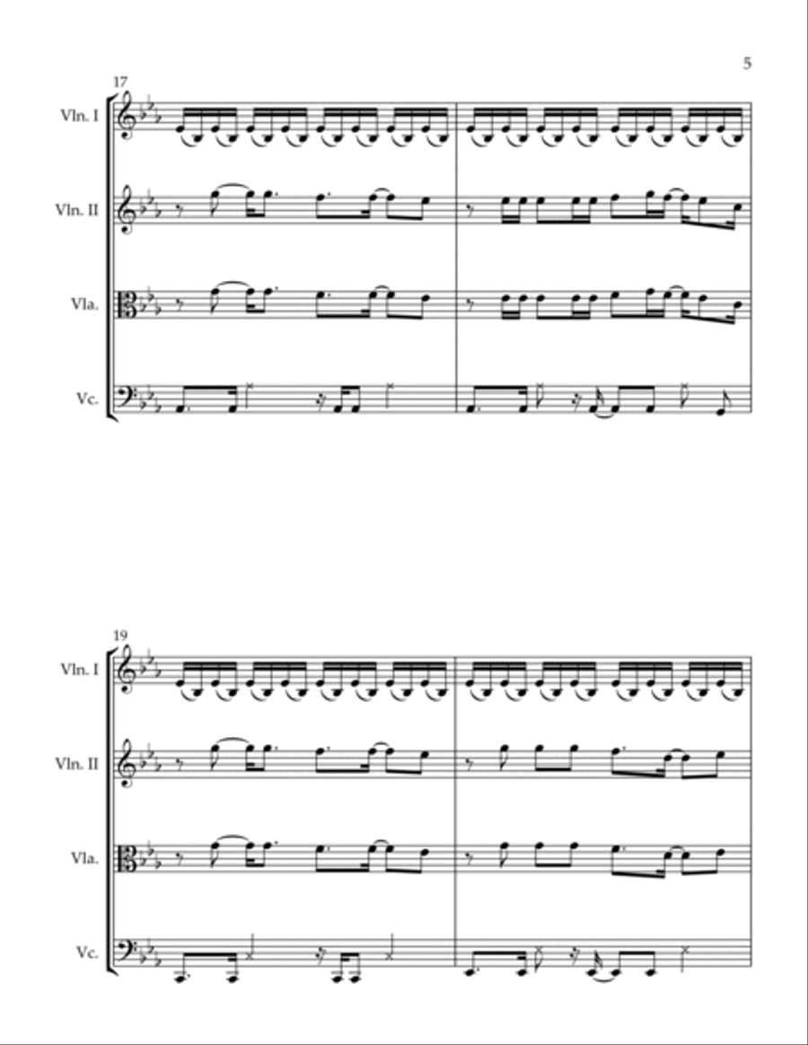 Beautiful People String Quartet scores gallery preview page 6