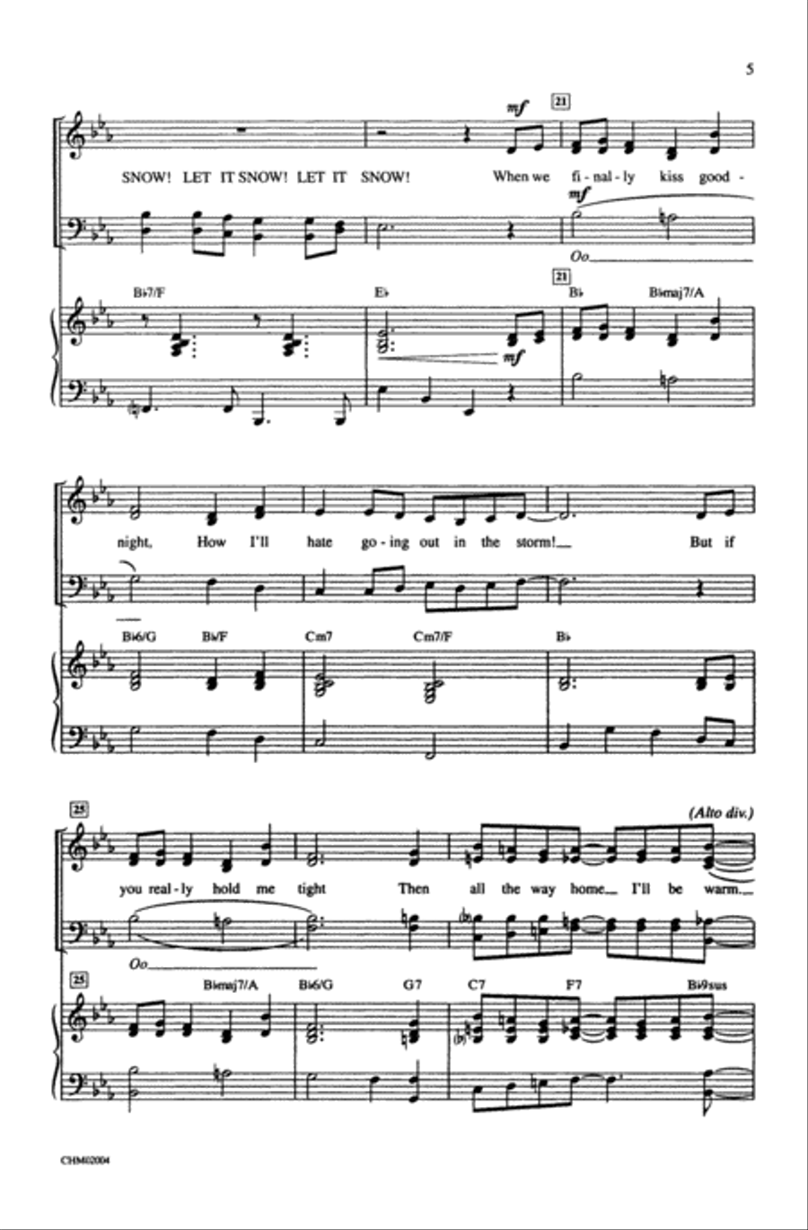 Let It Snow Let It Snow Let It Snow - SATB 4-Part scores gallery preview page 4