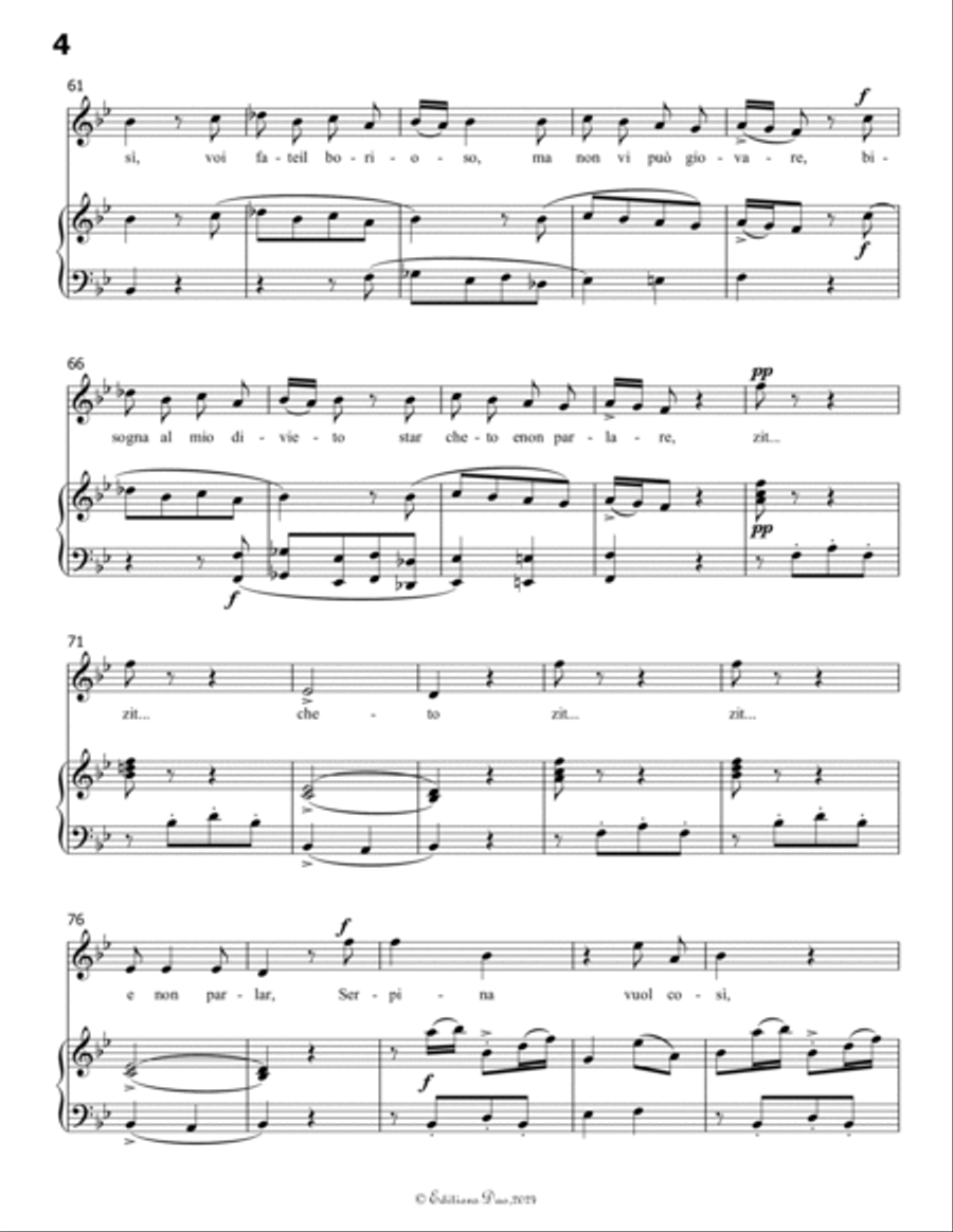 Stizzoso,mio stizzoso,by Pergolesi,in B flat Major Voice scores gallery preview page 6