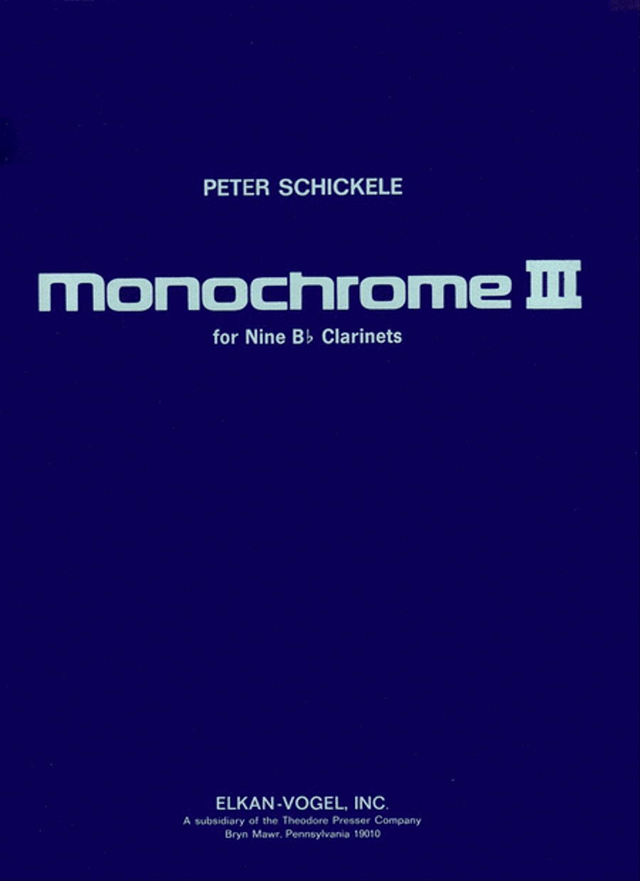 Monochrome III Monochrome III Chamber Music scores gallery preview page 1