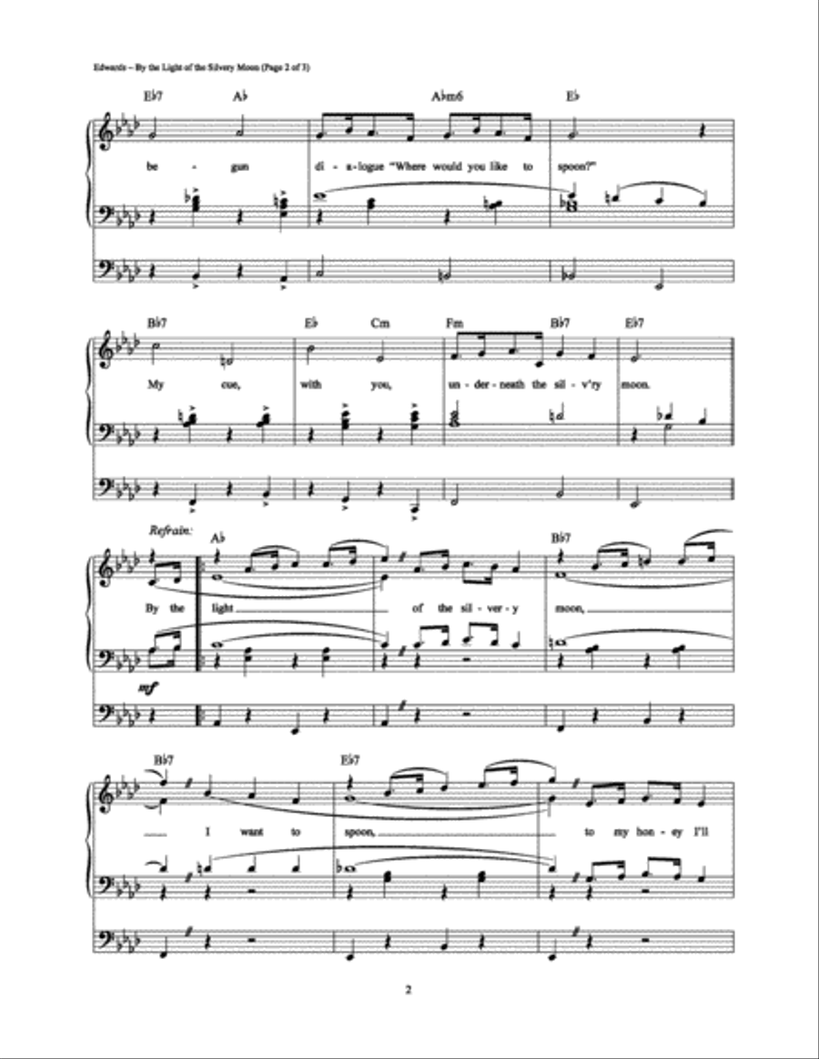 By the Light of the Silvery Moon Organ scores gallery preview page 2