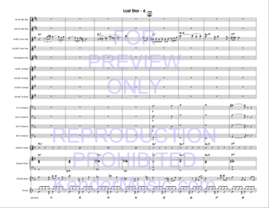 Lost Star (Full Score) Lost Star (Full Score) Jazz Ensemble scores gallery preview page 7