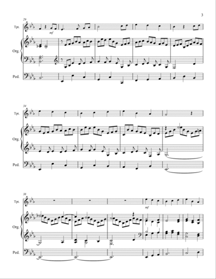 Jesu, Joy of Man’s Desiring (The First Noel) - One Trumpet and Organ Trumpet Duet scores gallery preview page 4