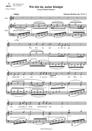 Book cover for Wie bist du, meine Konigin, Op. 32 No. 9 (C Major)