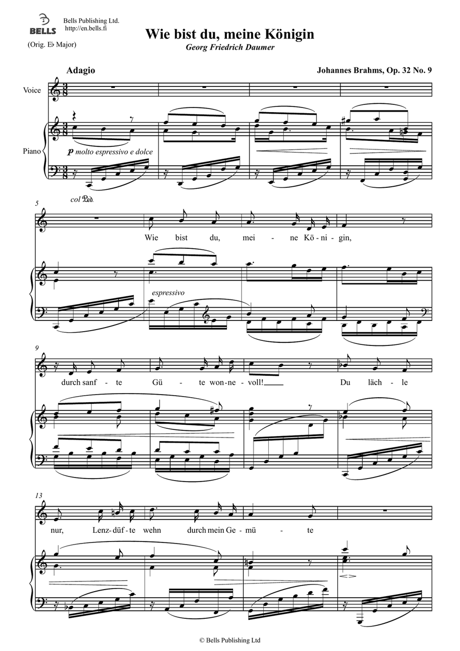 Wie bist du, meine Konigin, Op. 32 No. 9 (C Major)
