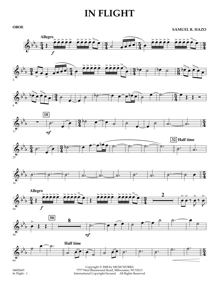 In Flight - Oboe Concert Band scores gallery preview page 1