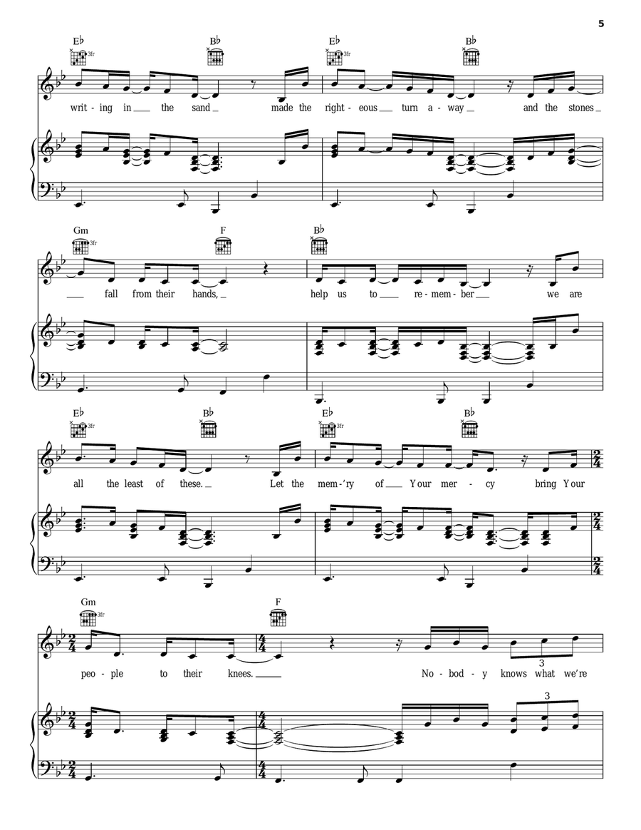 Jesus, Friend Of Sinners Piano, Vocal, Guitar scores gallery preview page 5