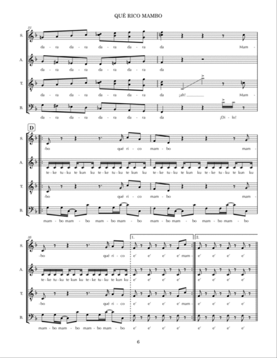 Que Rico Mambo Divisi scores gallery preview page 6