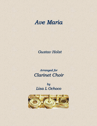Book cover for Ave Maria for Clarinet Choir