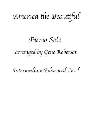 Book cover for America the Beautiful Piano Solo