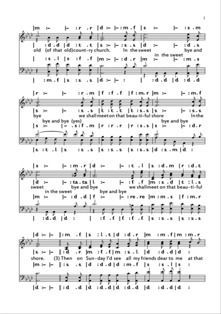 The old country church The old country church Piano, Vocal, Guitar scores gallery preview page 3
