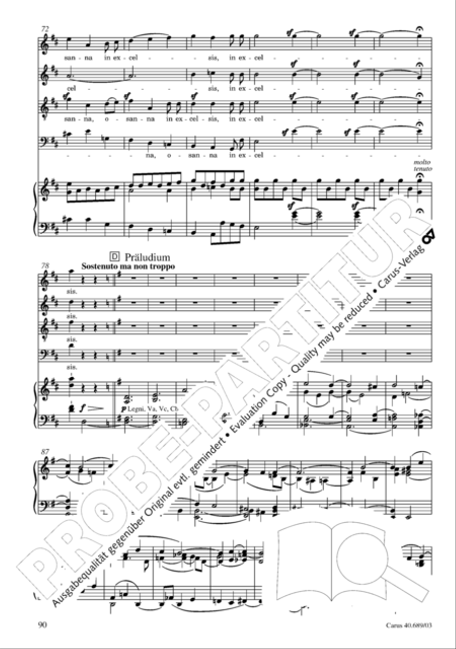 Missa solemnis Missa solemnis 4-Part scores gallery preview page 91
