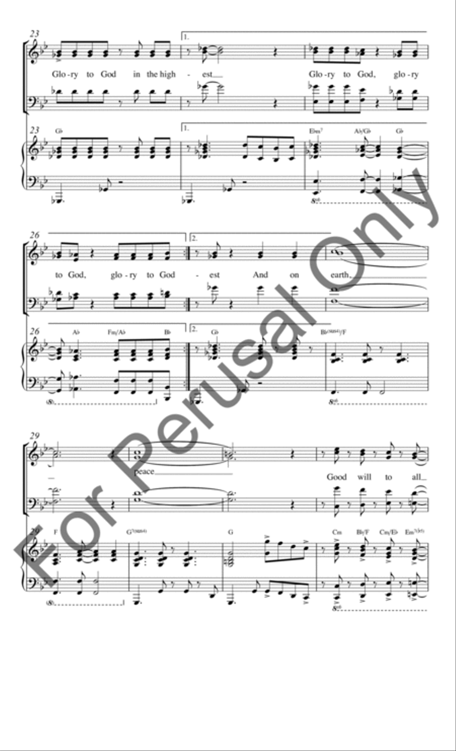 Glory to God in the Highest (Choral Score) 4-Part scores gallery preview page 4