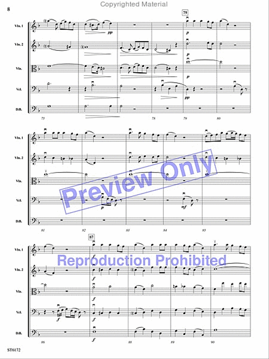 Allegro Moderato from Quintet, Opus 5 String Orchestra scores gallery preview page 7