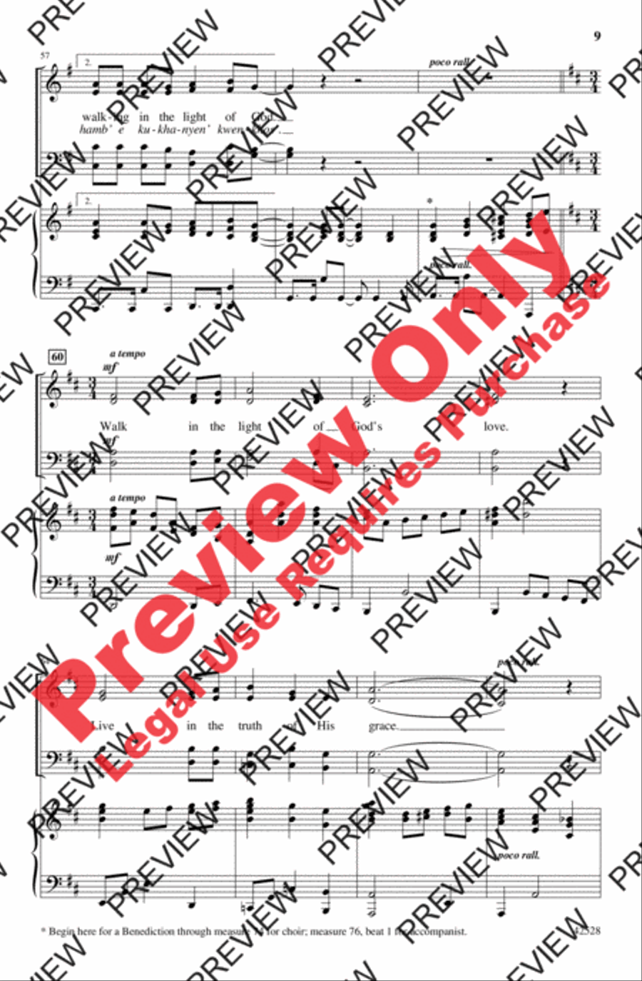 Walk in the Light Walk in the Light 4-Part scores gallery preview page 9
