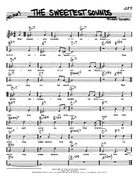 The Sweetest Sounds by Richard Rodgers - Voice - Digital Sheet ...