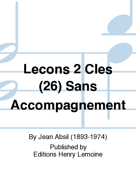 Lecons 2 Cles (26) Sans Accompagnement