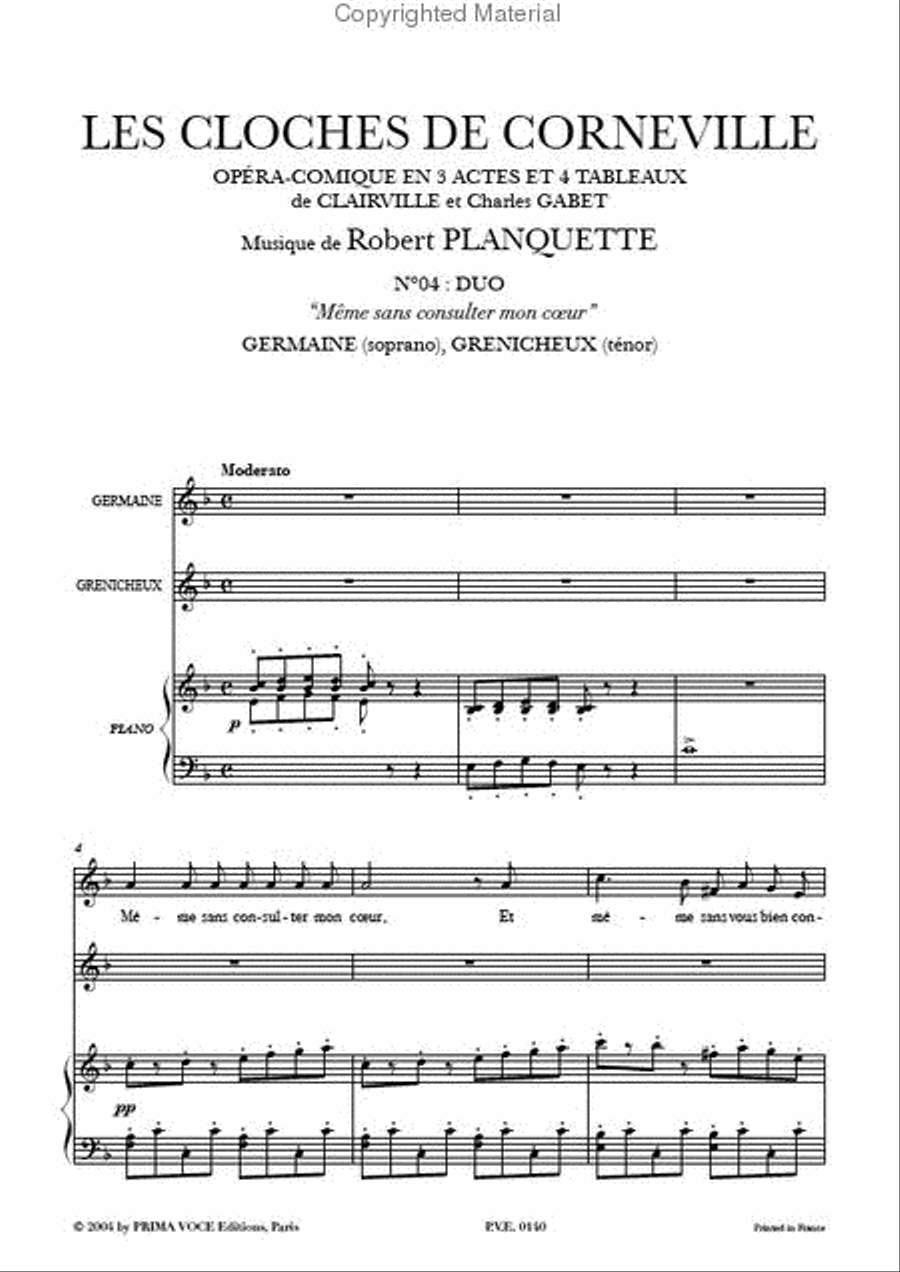 Meme sans consulter mon coeur from Les Cloches de Corneville Tenor Voice scores gallery preview page 2