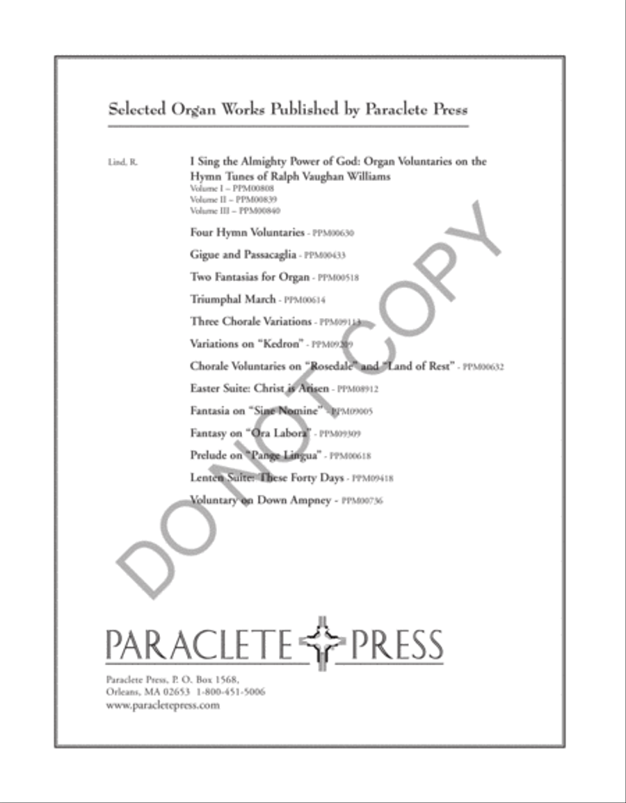 I Sing the Almighty Power of God: Organ Voluntaries on the Hymn Tunes of Ralph Vaughan Williams Volume III Organ scores gallery preview page 31
