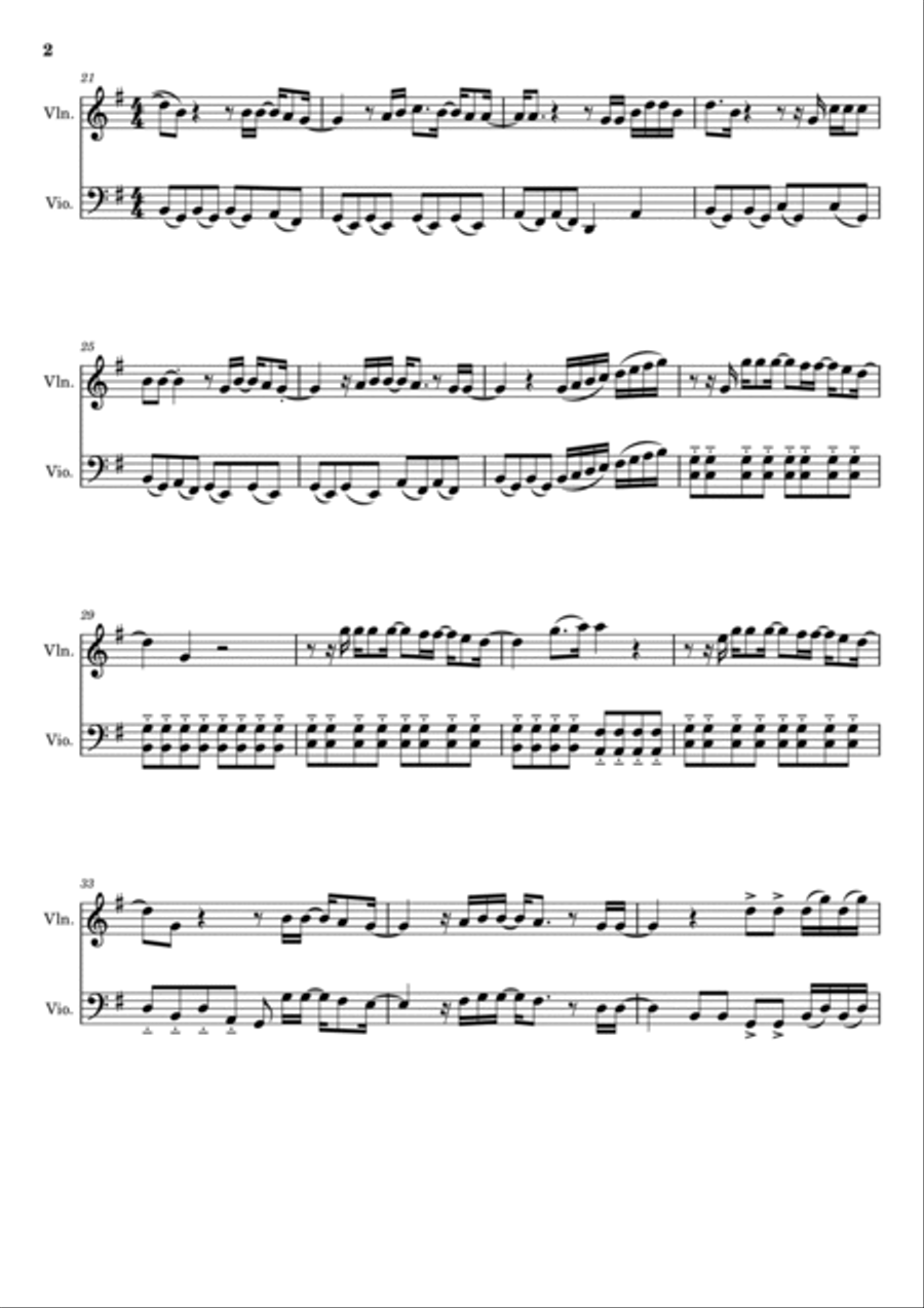 Goodness Of God String Duet scores gallery preview page 2