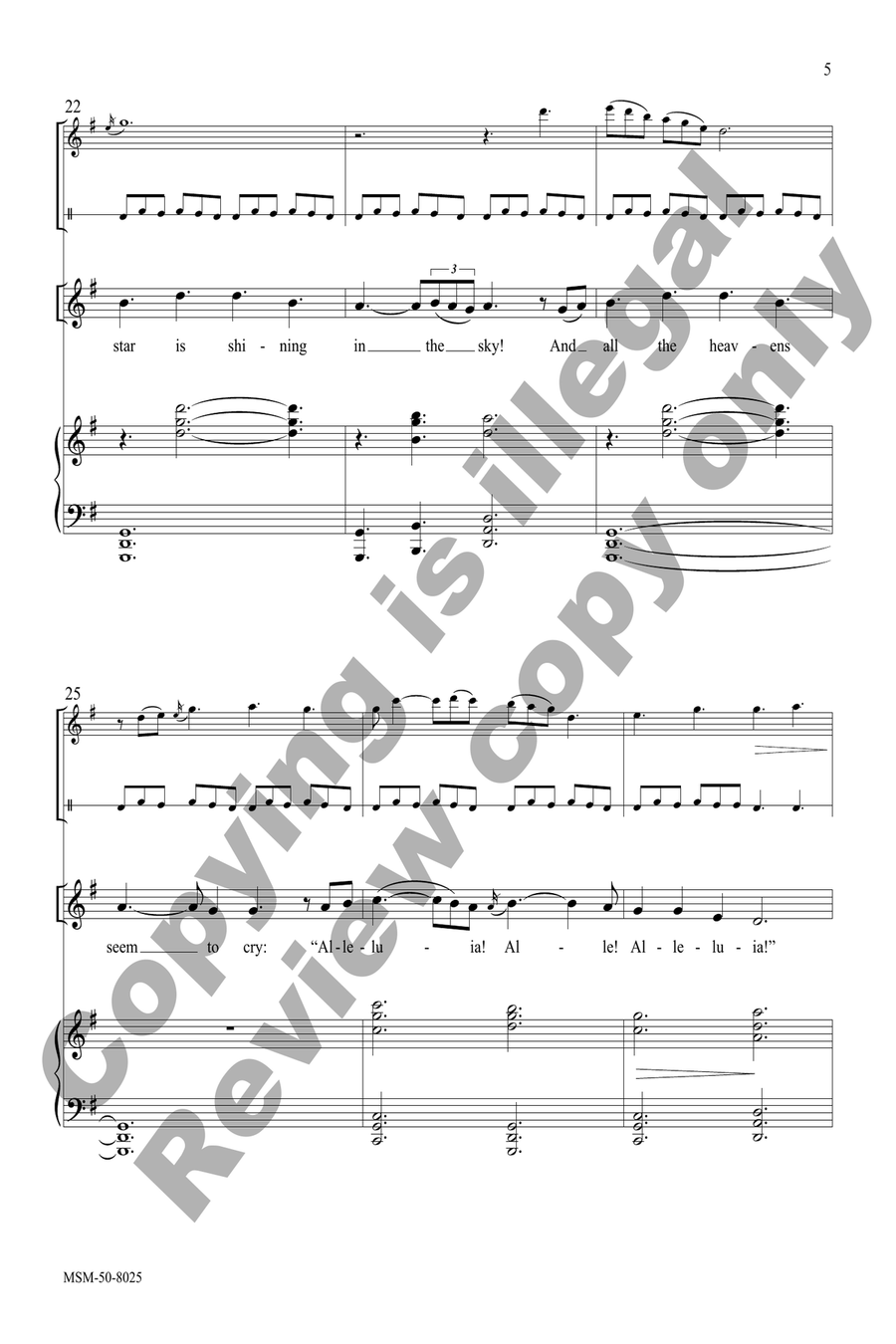 Alleluia! (Full/Choral Score) 4-Part scores gallery preview page 5