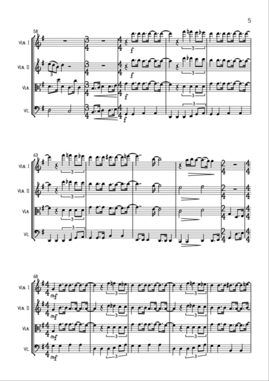 All You Need Is Love String Quartet scores gallery preview page 5