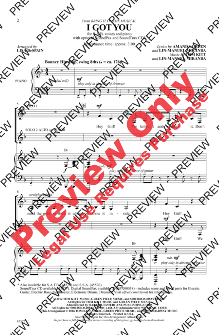 I Got You I Got You 3-Part scores gallery preview page 2