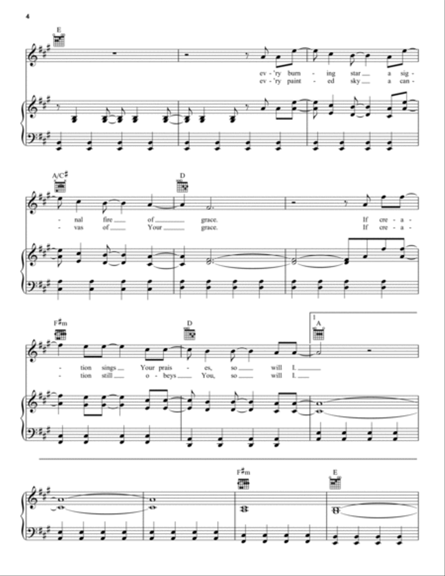 So Will I (100 Billion X) Piano, Vocal, Guitar scores gallery preview page 4
