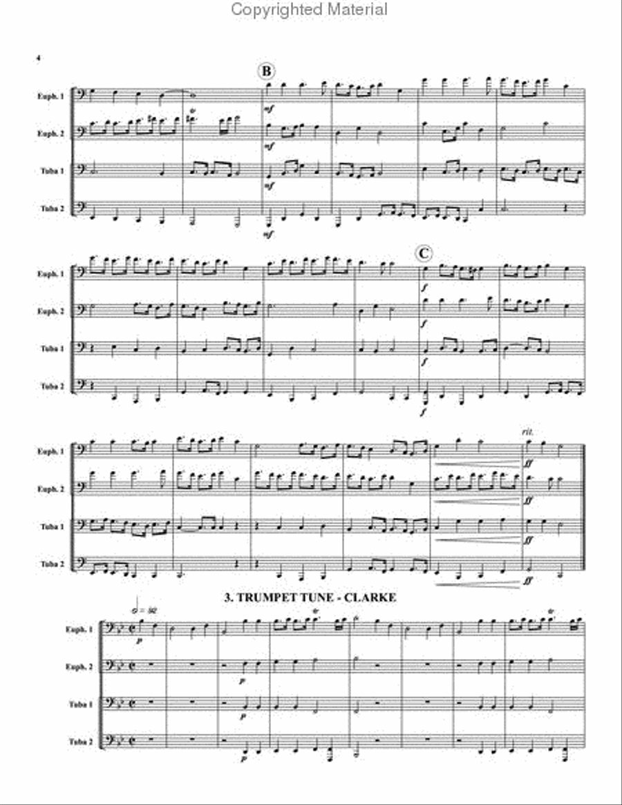 Trumpet Voluntary and 2 Trumpet Tunes