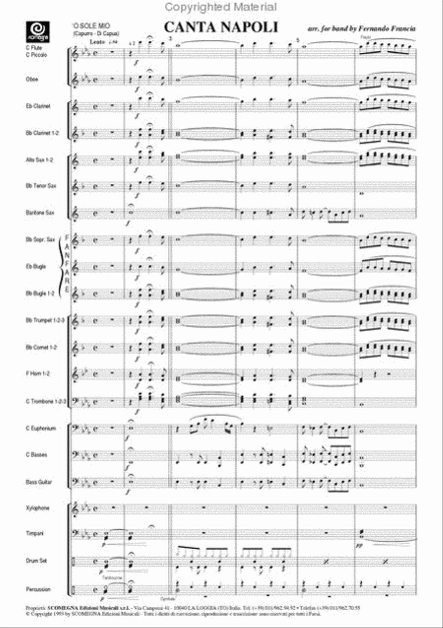 Canta Napoli Canta Napoli Concert Band scores gallery preview page 3