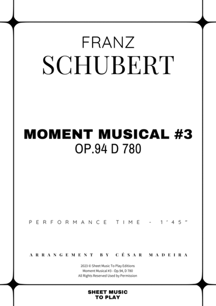 Moment Musical No.3, Op.94 - French Horn and Piano (Full Score and Parts) image number null