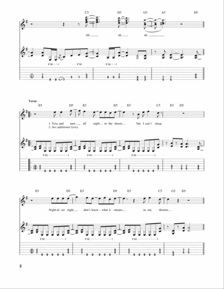 In My Dreams Electric Guitar scores gallery preview page 2