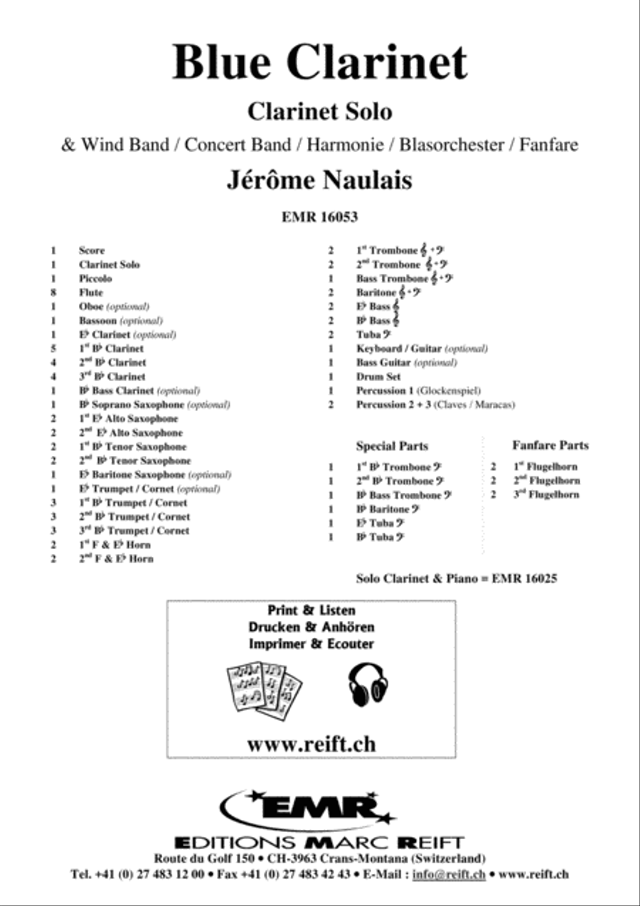 Blue Clarinet Concert Band scores gallery preview page 2