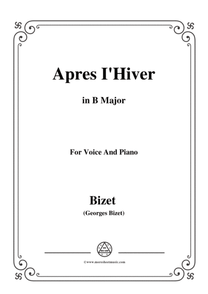 Bizet-Apres I'Hiver in B Major,for voice and piano image number null