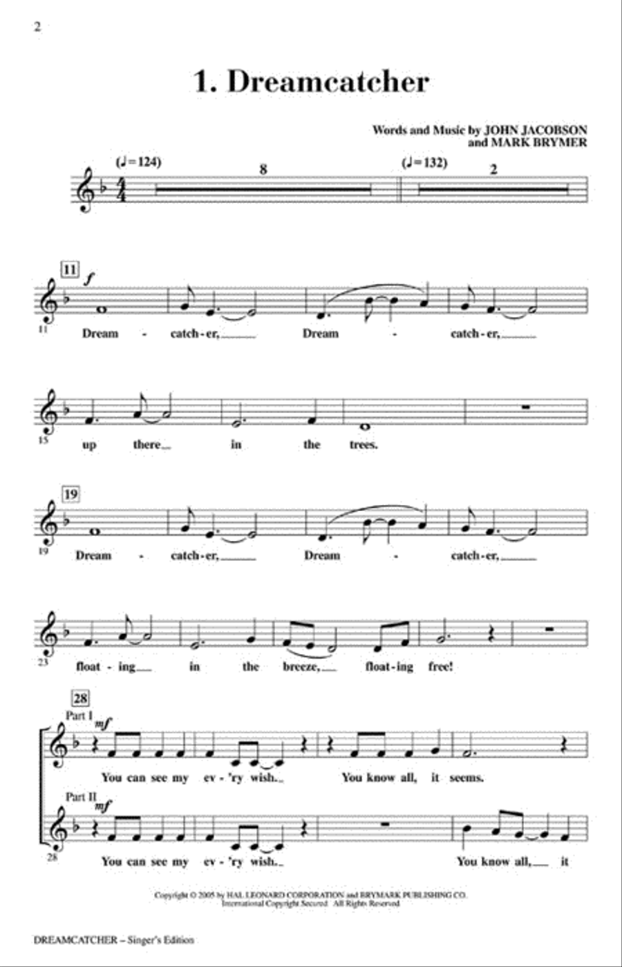 Dreamcatcher Dreamcatcher Choir scores gallery preview page 2