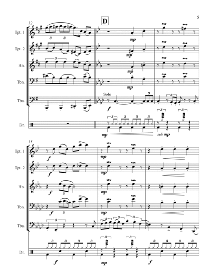 St. James Infirmary St. James Infirmary Small Ensemble scores gallery preview page 5