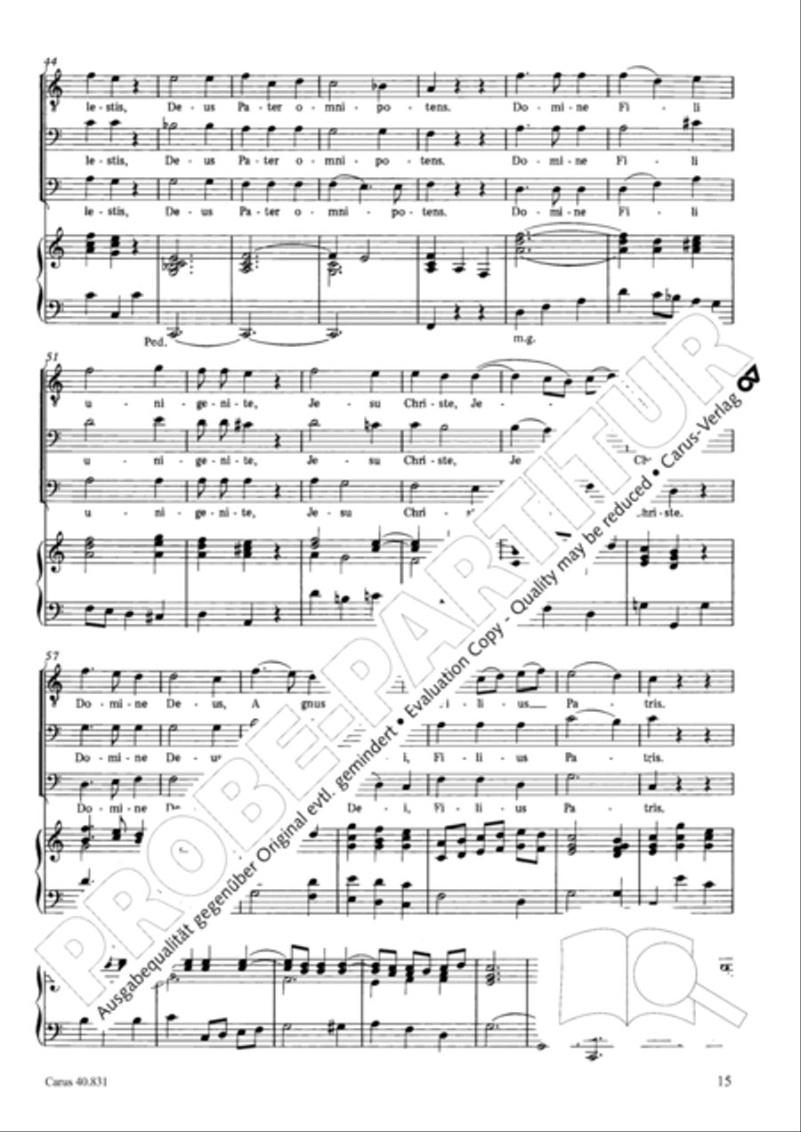 Messe breve no. 5 aux seminaires 3-Part scores gallery preview page 15
