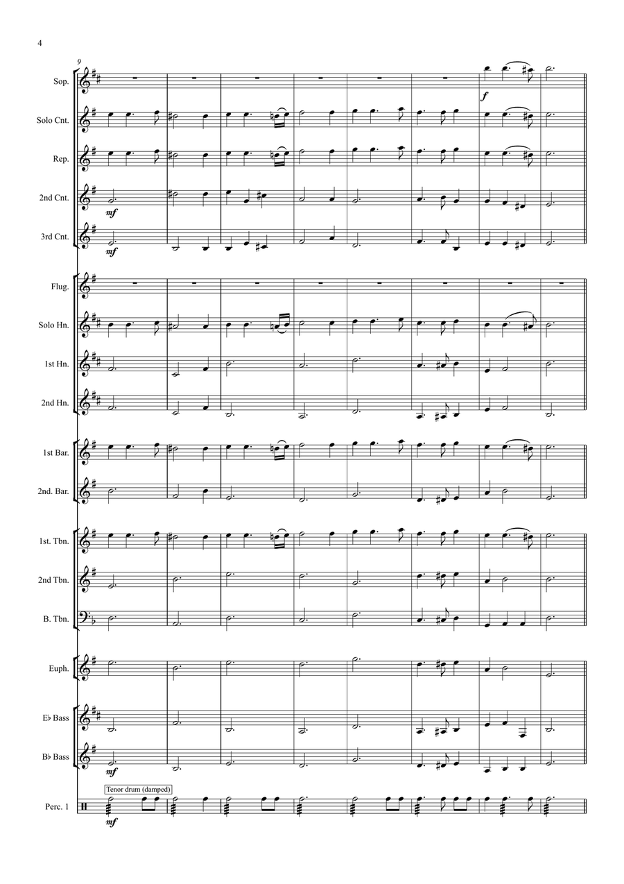 Variations on La Folia - Corelli (Brass Band) Brass Band scores gallery preview page 4