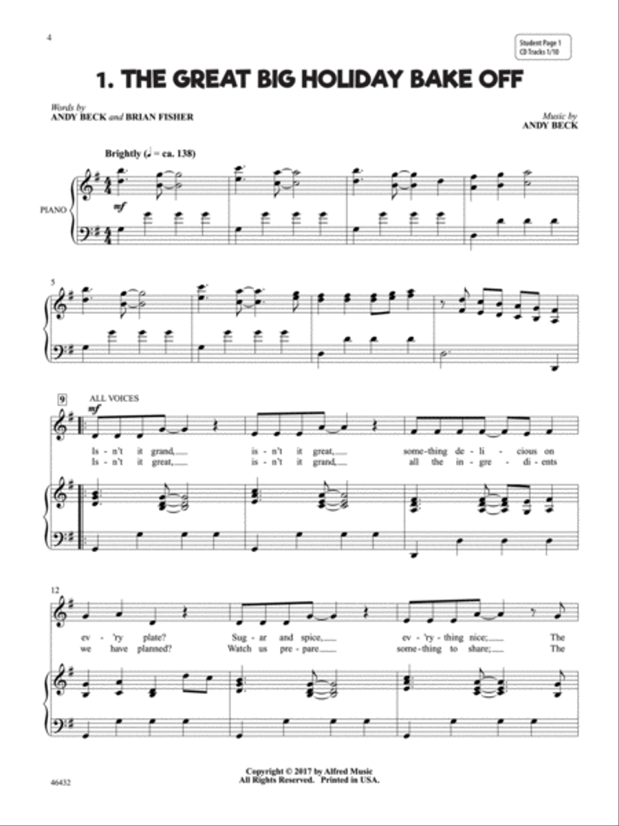 The Great Big Holiday Bake Off Unison Choir scores gallery preview page 3