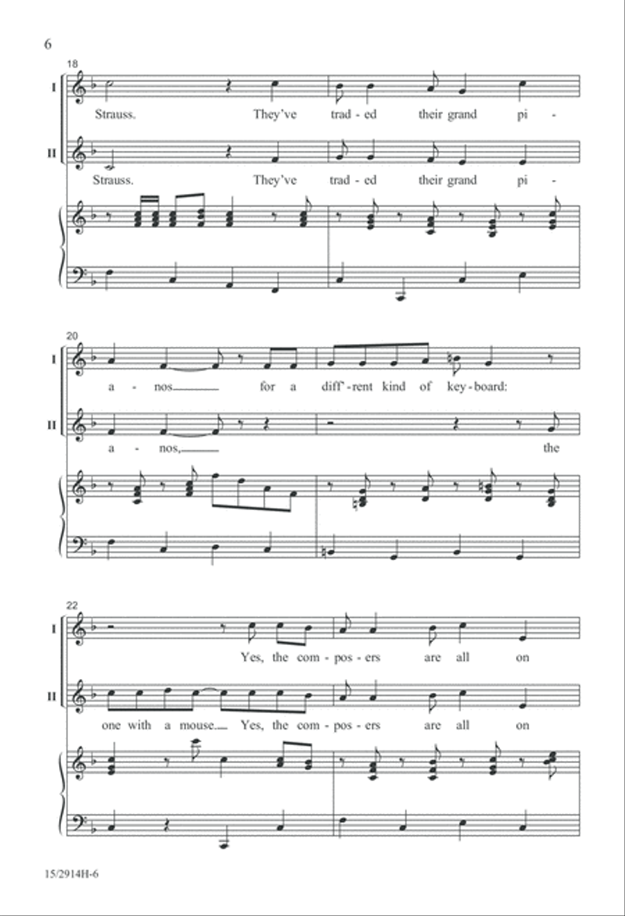 The Composers Are All on Facebook 2-Part scores gallery preview page 6