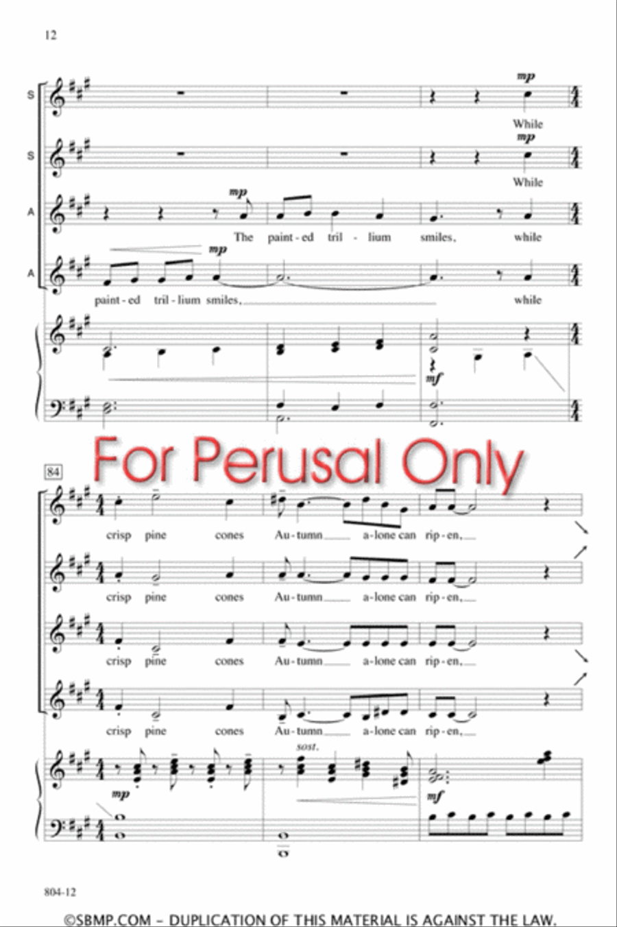 You Are the Music - SSAA Octavo SSAA scores gallery preview page 12