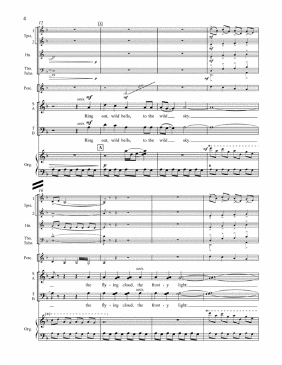 Ring Out, Wild Bells Choir scores gallery preview page 3