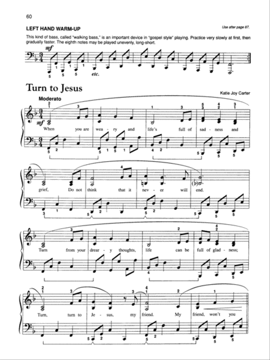 Alfred's Basic Adult Piano Course Sacred Book, Book 2 Voice Solo scores gallery preview page 5