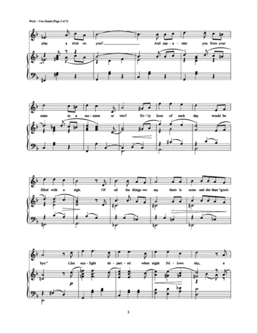 Two Hearts Piano, Vocal, Guitar scores gallery preview page 3