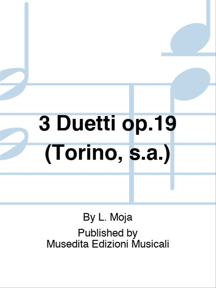 3 Duetti op.19 (Torino, s.a.) Set of Parts scores gallery preview page 1
