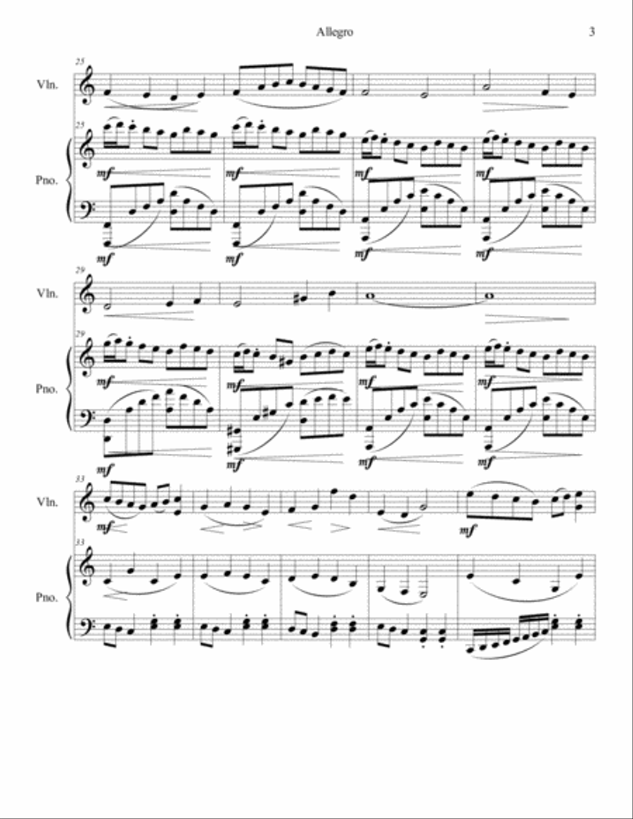 Sonata For Violin And Piano No. 2 Violin Solo scores gallery preview page 5