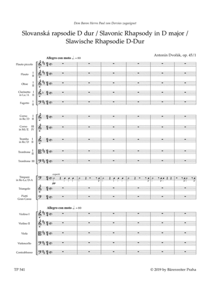 Slavonic Rhapsody in D major, op. 45/1